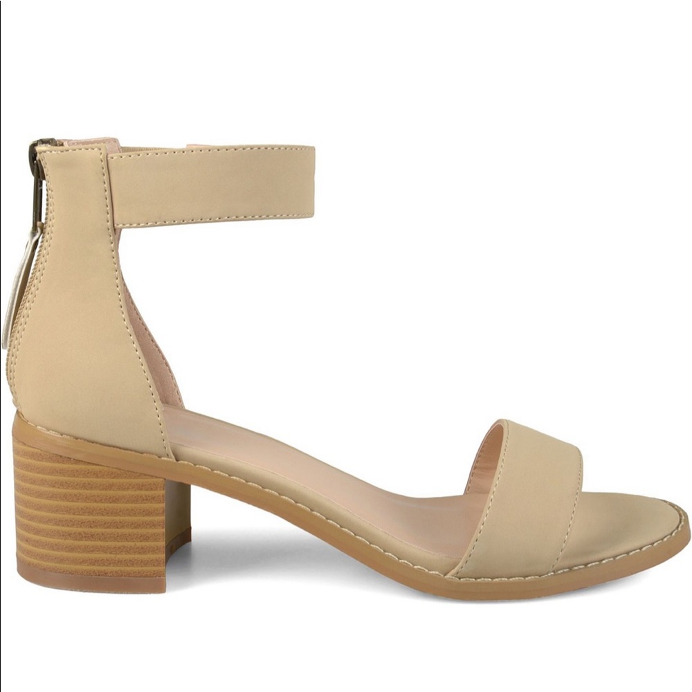 Nude Block Heel Sandal